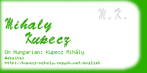 mihaly kupecz business card